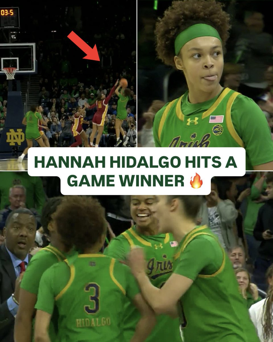 espnW's tweet image. No. 24 Notre Dame takes down No. 11 USC at home‼️