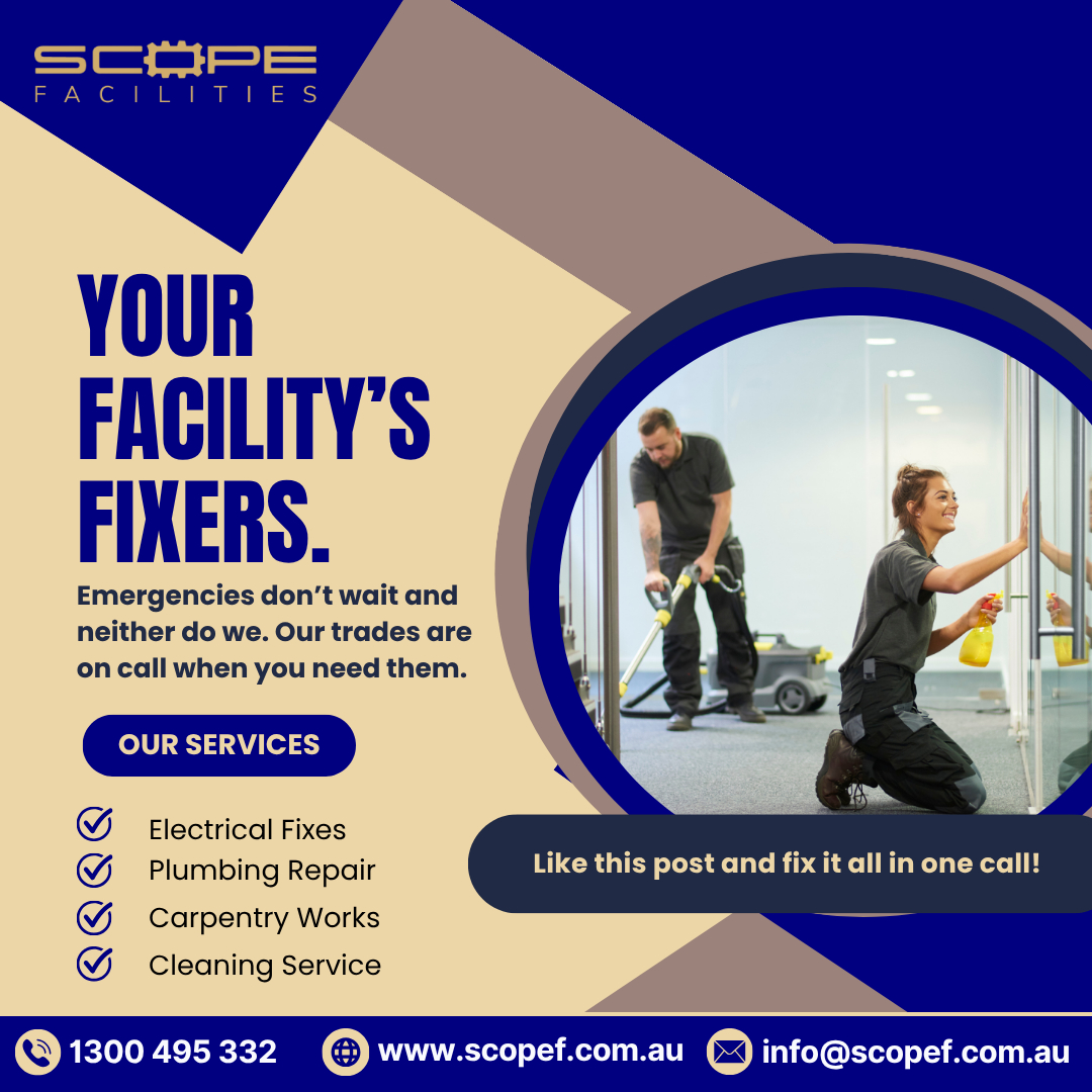 au_scope's tweet image. Dripping tap? Dead circuit? Overgrown path or peeling deck? 🔧🌿 We fix every problem! big or small, for a facility that always runs smoothly. 💼✨

#FixItFast #PropertyRepairsAU #FacilityFixers #BuildingUpkeep #LocalTradies #TrendingNow #ReelsGrowth #MaintenanceMadeEasy