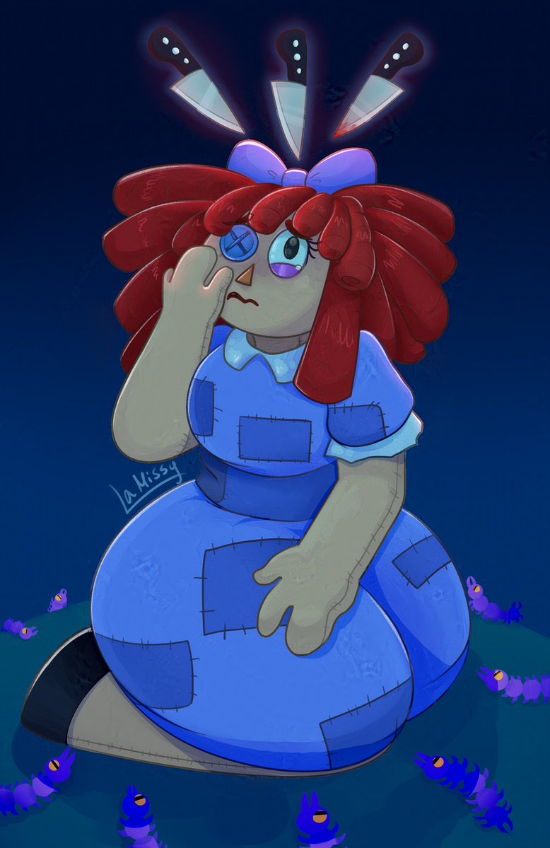 La_Missy_'s tweet image. so...Ragatha and knives sure are a recurring theme, uh?really makes you think #TheAmazingDigitalCircus #tadcRagatha #TADC #Ragatha