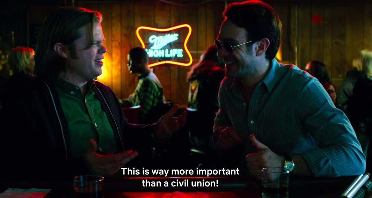 kutpott's tweet image. @Marvel. Matt needs civilian life for balance. He loves law and adored practicing it with his best friend. It&apos;s impossible to imagine Matt working alone or with another partner now. @Daredevil without Foggy Nelson will never be the same.