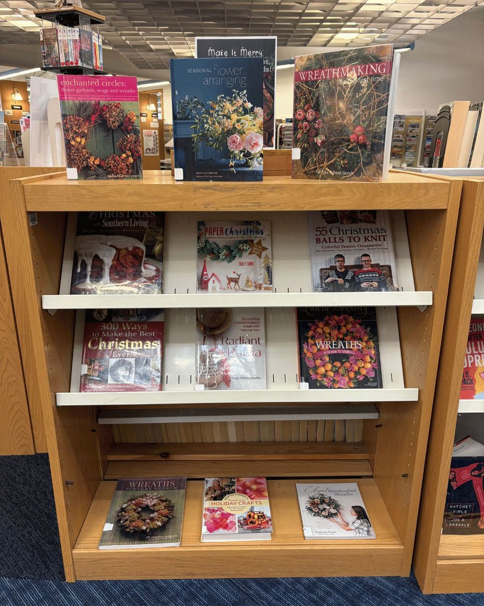 Looking for handmade holiday magic? ✂️ Browse our Holiday Craft Book Display in the Adult Section for creative ways to decorate and gift with joy this season.