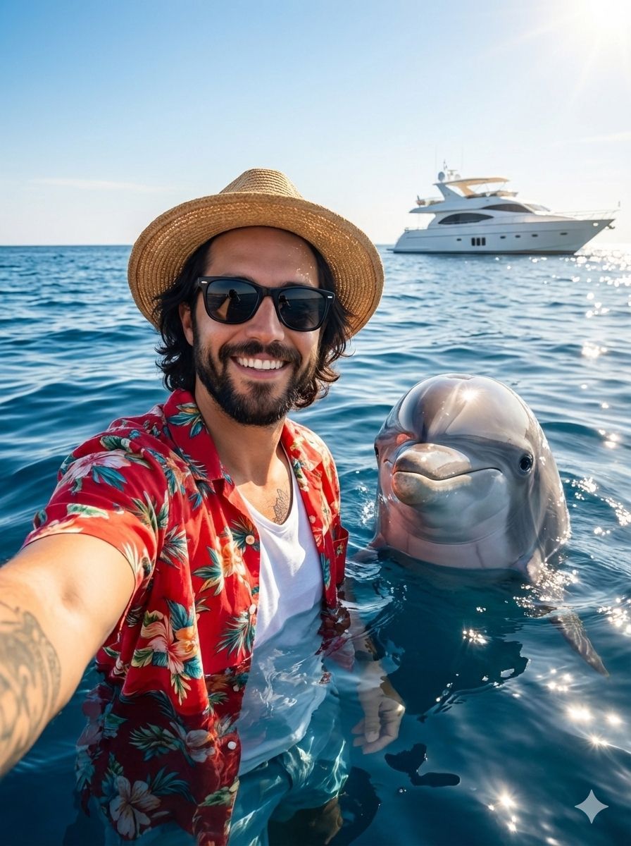 与海豚自拍
