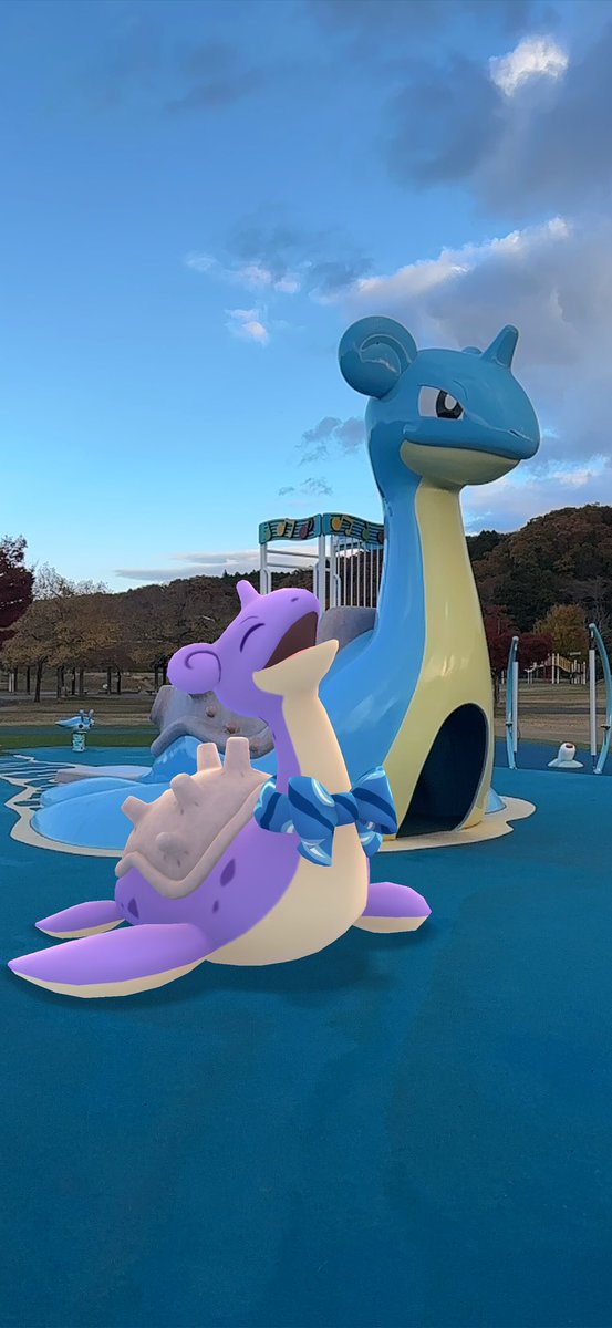 stardust_fanart's tweet image. 先日あおばさんトラベルでラプラス公園inかせぬまに行ってきました🛝

たまたま寒い日で小雨もぱらついたこともあり人が途切れた時間があってラプラスの遊具とウミディグダとAR撮れました🩵💜

恵まれた時でした
#ARofTheDay #GOsnapshot 
#ポケモンGO #ポケモンfit 
#ラプラス公園 #Lapras #ラプラス
