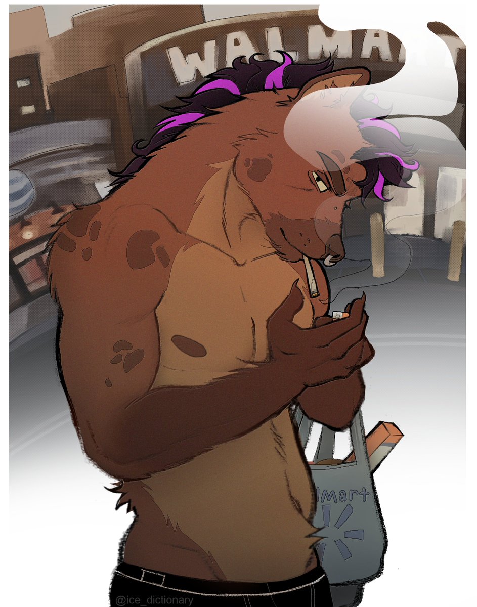 ice_dictionary2's tweet image. YAY a hyena 
another from my walmart ych #boss