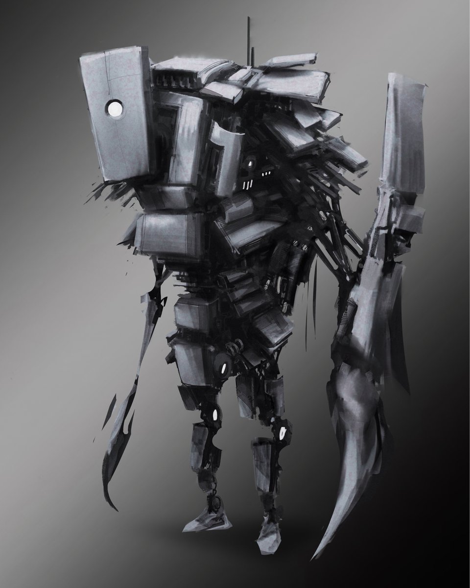 Warpsol's tweet image. New concept, hope you like it. Will be doing more with this one, done in procreate #art #digitalart #robot #scifiart