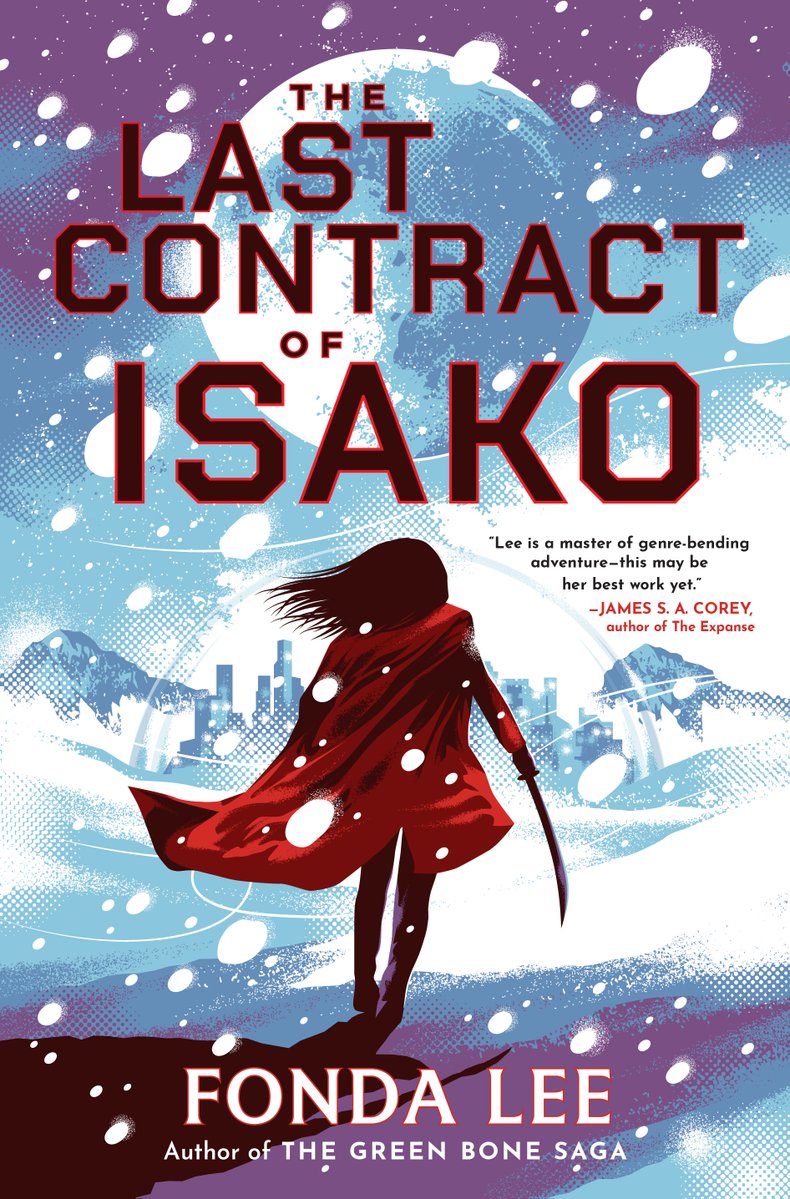 Hi everyone, my next book is a standalone science fiction cyberpunk thriller about aging corporate samurai, called The Last Contract of Isako. It will be out on May 5, 2026 from <a href="/orbitbooks/">Orbit Books</a> and <a href="/tommypocket/">Thomas Walker</a> gave me a kickass cover for it ⚔️