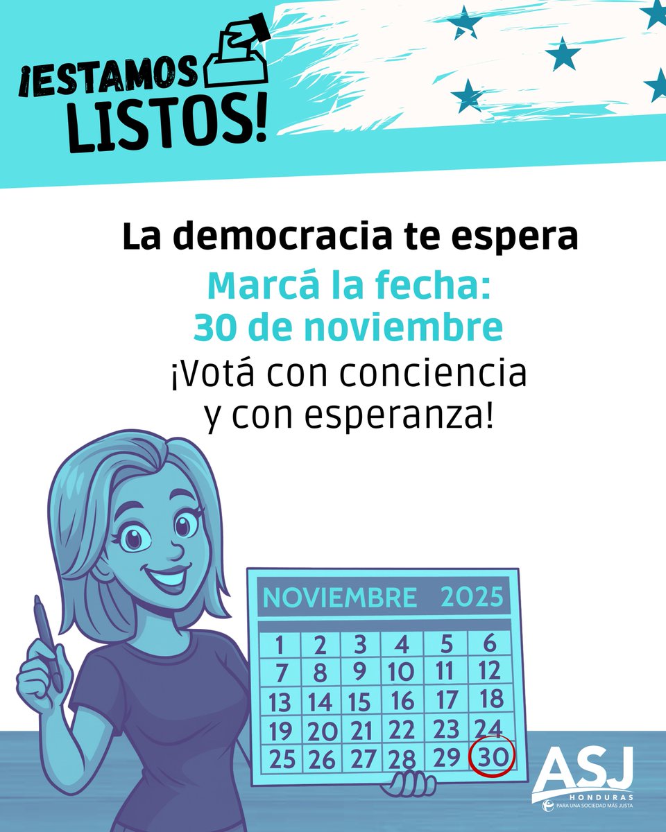 🕊️ Este 30 de noviembre hacé historia votando con conciencia. La democracia se fortalece con tu participación.

#EstamosListos #ConstruyendoDemocracia #DemocraciaSinMiedo