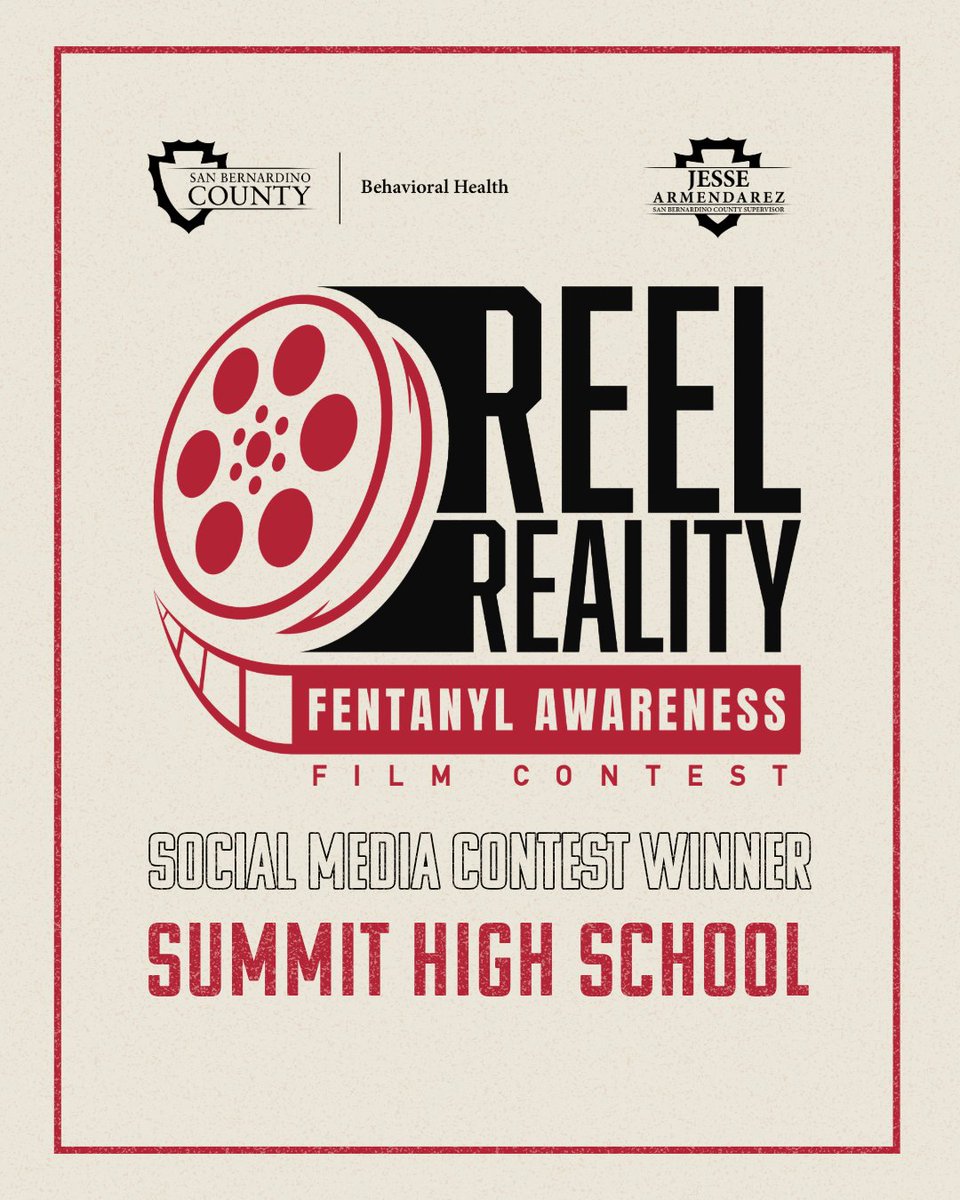 sbcdbh's tweet image. Congratulations to Summit High School!

Their short film “Origins: First Taste” is the Reel Reality Social Media Challenge Winner!

Proud to share that 2nd District Supervisor Jesse Armendarez will award the team a scholarship for their creativity and impact. #ReelReality