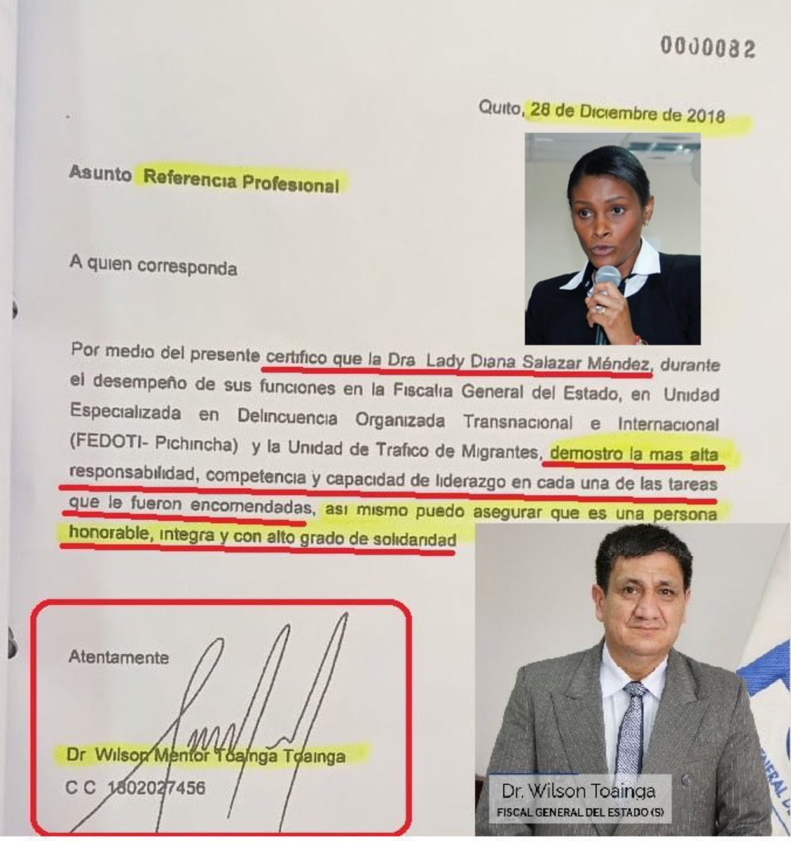 PrisSchettini's tweet image. 🚨RENUNCIA Fiscal #WilsonToainga CÓMPLICE de #DianaSalazar

-El mismo q dió un CERTIFICADO de“Honorabilidad” a #DianaSalazar para el concurso de Fiscal General y decía q es persona de confianza

-El q ARCHIVÓ nuestra denuncia puesta en el 2022 por Fraude Procesar en contra de…