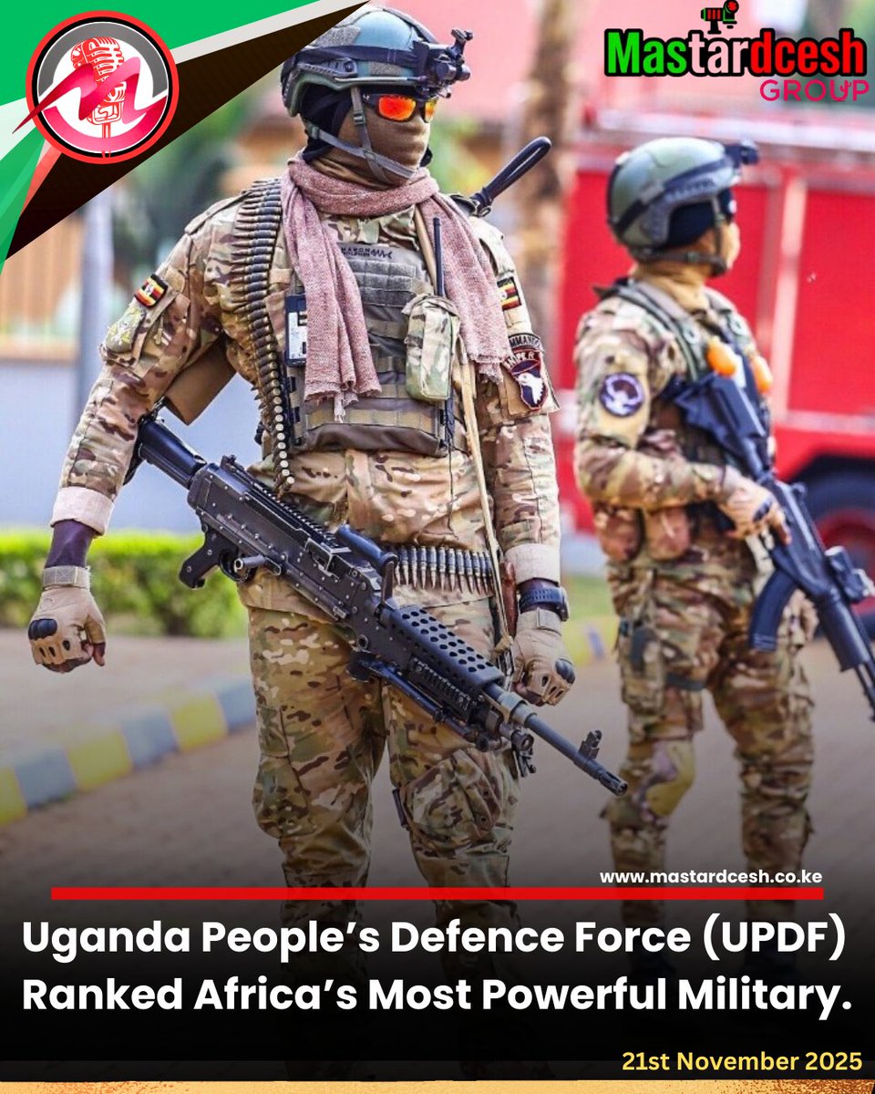 Uganda People's Defense Forces <a href="/MODVA_UPDF/">Uganda Peoples' Defence Forces</a> rank the powerful force in Africa ahead of the country's prepared protest by <a href="/NUP_Ug/">National Unity Platform</a> after the elections.