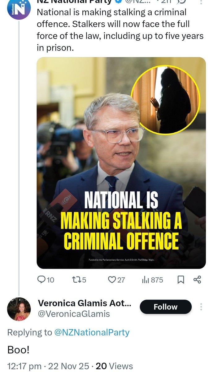 It's hilarious seeing political extremists on here that can't resist moaning about every announcement by an "opposition party". 

"Stalking is actually good" - Veronica Glamis