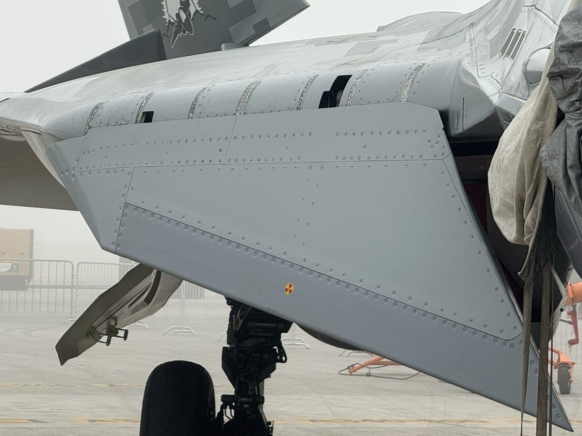 Pics of the Russian Su-57 on display at the Dubai Airshow