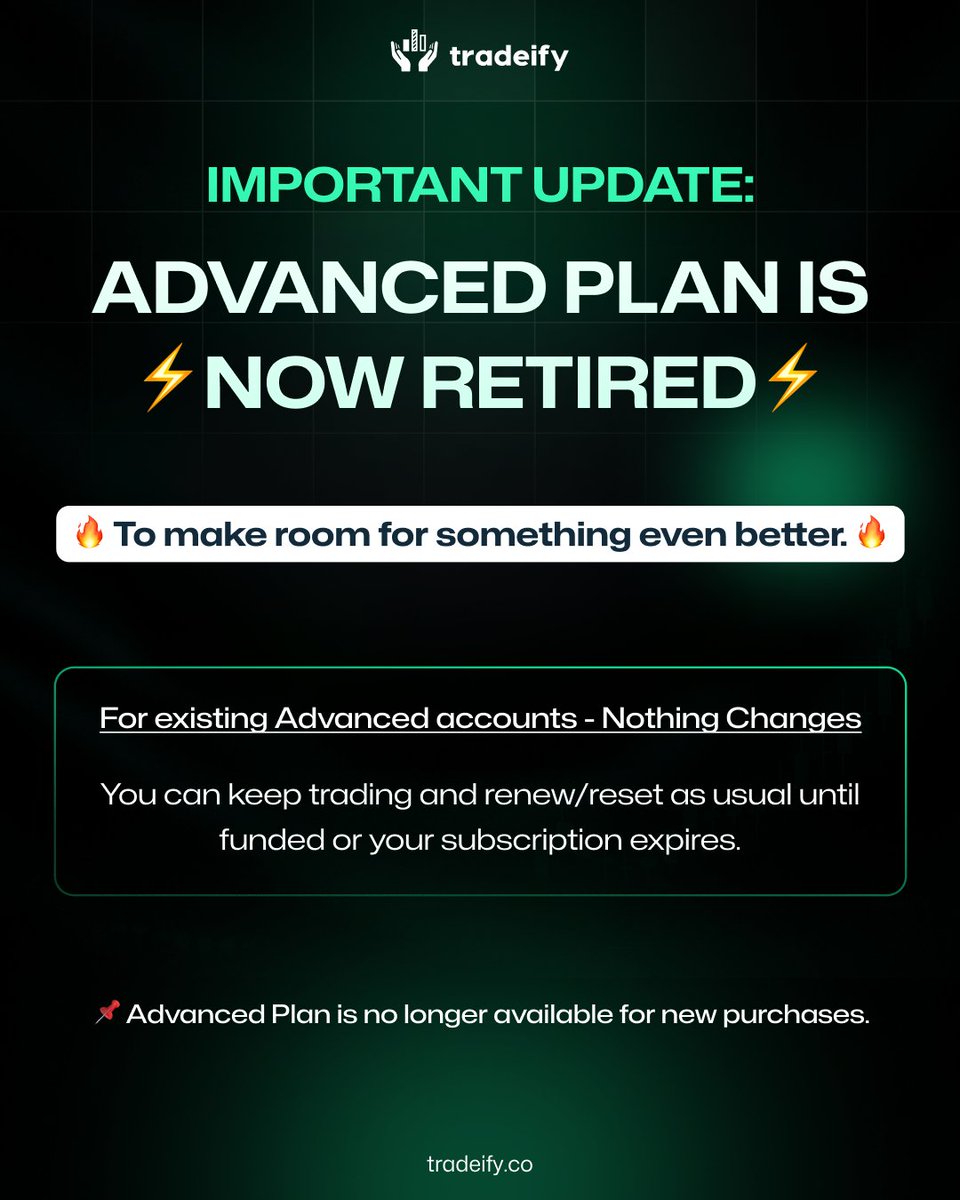Tradeify's tweet image. What’s next isn’t just an upgrade - it’s an evolution. 🔥

Stay locked in. 👀