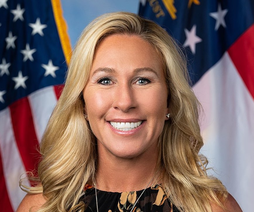 PopBase's tweet image. Marjorie Taylor Greene has announced her resignation from Congress, taking effect from January 5th.