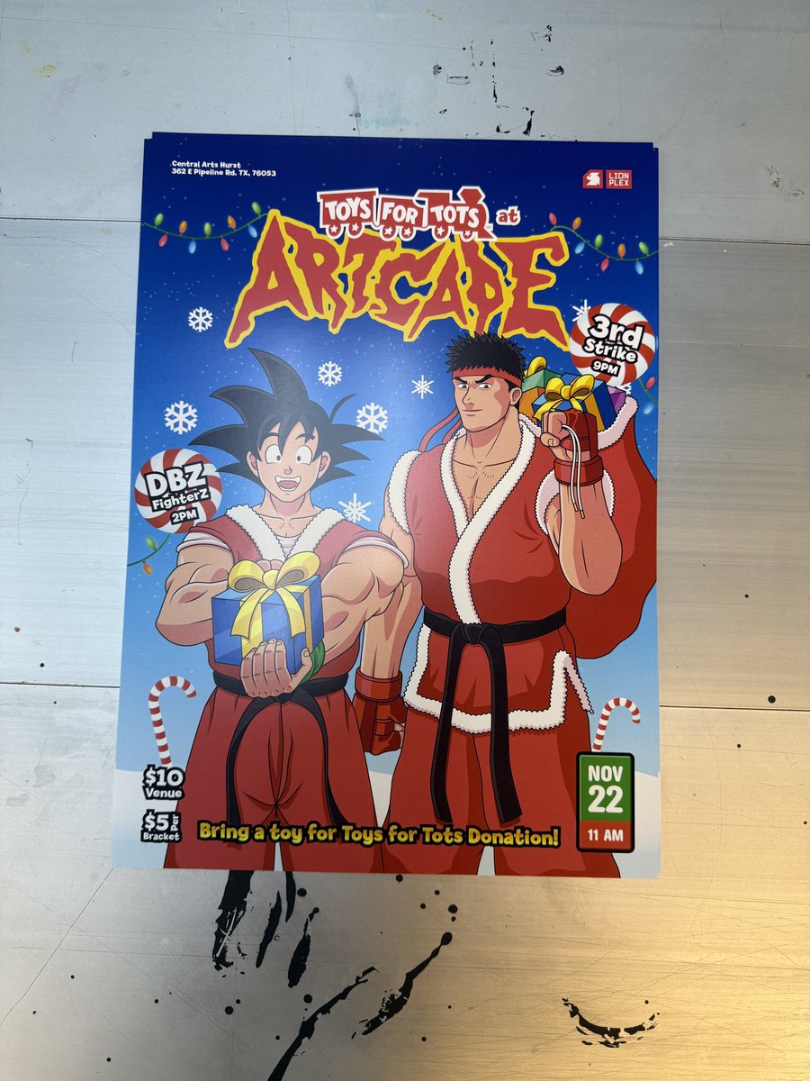 WADDUP BUDDIES. 
It’s Friday night,  Artcade is opened from 7pm-3am!
10 dollars to get in.  If moneys tight let us know and we can work something out.  
We also have posters made  for Superdash tomorrow. 
Bring a gift of 15 dollars or more tomorrow and get a free poster!