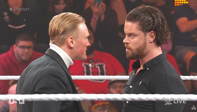 CrispyWrestlin's tweet image. Love they are explaining why JD McDonagh answerd Ilja Dragunov open challenge 

A very good NXT feud honestly