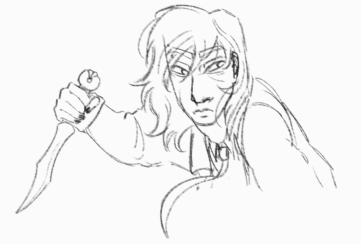 Rascunho de um personagem meu de RPG