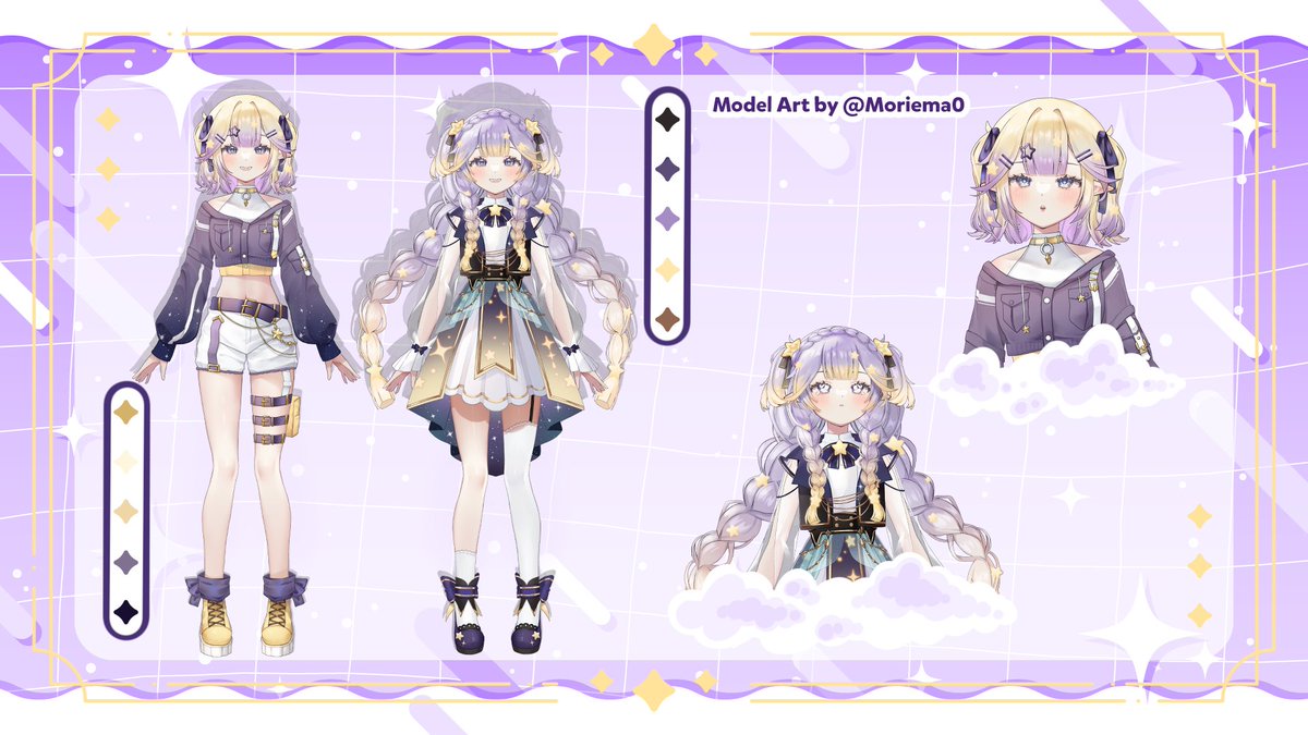 Star_Novayne's tweet photo. Finally made a reference sheet ^^
Art Mama: @moriema0 

#Vtuber #reference #model #alienvtuber #Vtubers #art https://t.co/Huyux8A4p8