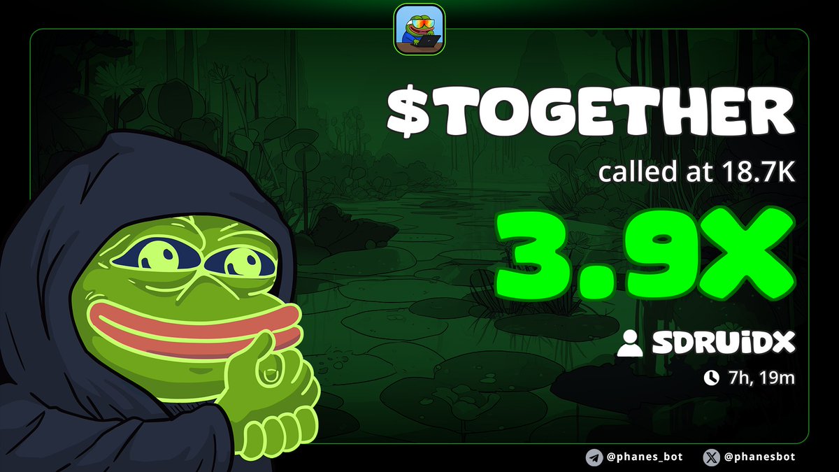 SDruidX's tweet image. 3.9x up from my call $TOGETHER
Safe prints 
Ca;

DNr6VbnqrvY11fH1CiENn9mUJj2S8r6VGtcnJfoxpump
