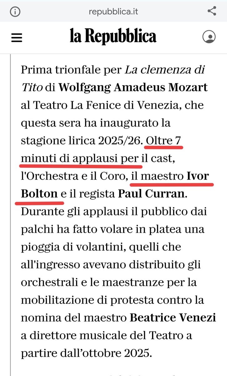 moseisley99's tweet photo. @fratotolo2 Queste furbate nei post funzionano solo con i vostri amati analfabeti funzionali. La Venezi ad oggi non sta assolutamente dirigendo alla Fenice.Semmai si dovesse esibire (ma non ci sperate) sarà nel 2026,e comunque da contratto non inaugurerà la stagione26/27 https://t.co/TdJrWLONkU