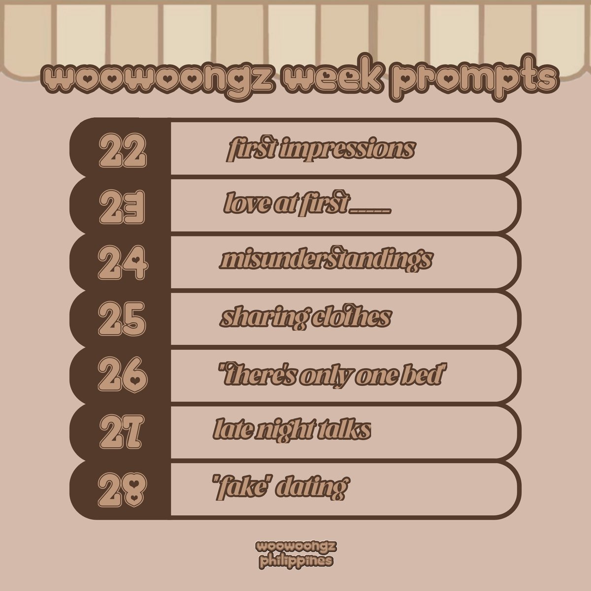 woowoongzph's tweet image. 🥨 WOOWOONGZ WEEK 🥯

Sproutrockets! 🌱🚀
#WoowoongzWeek starts on every 22nd until 28th of the month
#WoowoongzDay is on the 28th 🫶🏻

Share fanfiction, edits, artworks or any creative work with the given prompts in mind 🫶🏻

#서정웅기 #woowoongz
#JEONGWOO #서정우 #WOONGKI #차웅기