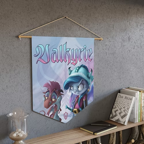 battlebunniesTM's tweet photo. 🔱 VALKYRIES RISE!
Show your strength with the official Valkyrie Class Pennant — a full-color 18 x 21" wall print worthy of the skies above Snowflake Valley ❄️
Hang it with pride, warriors ⚔️💙
#ForOdin #Valkyries #FluffleFam https://t.co/n3M7jh73XM