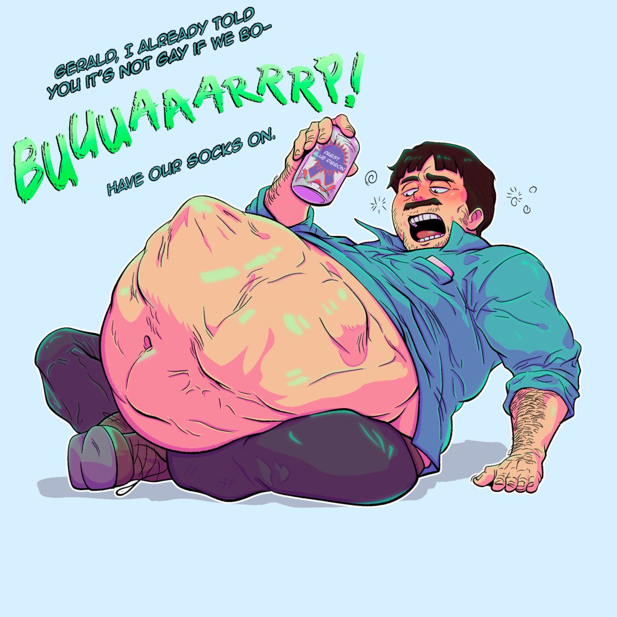 CW: #vore
Listen man, it’s not gay if both parties have their socks on. Just harmless -uuurp- experimenting!