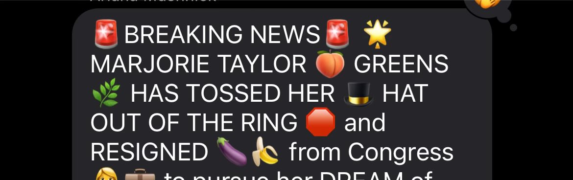 omg it happened, i finally heard breaking news from one of these texts for the first time