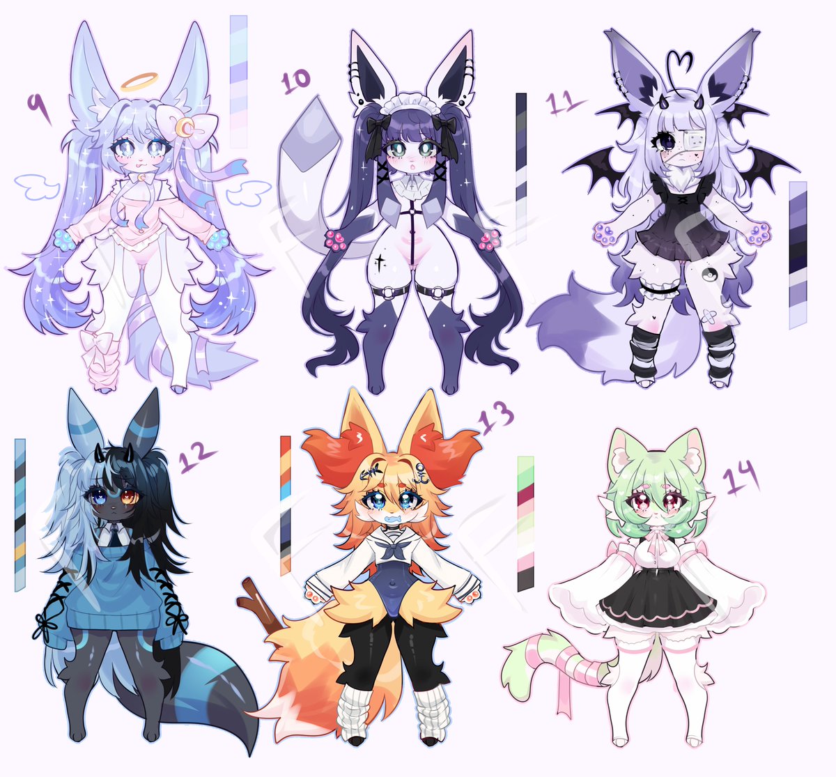 Poke adopts! 
57 USD EACH ONE
 Small changes are ok (Gender swap, colors,etc)  

>If you're re interested please send me a MESSAGE or COMMENT to claim! 
ONLY PAYPAL