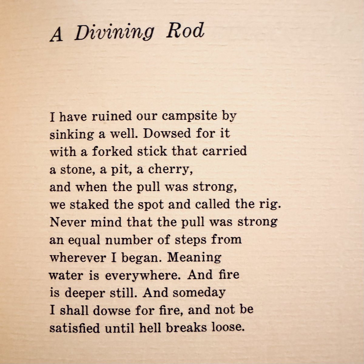 maureenthorson's tweet image. “And fire is deeper still.” A poem by Ann Darr.