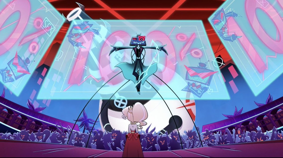 I’ll explain this real quick bc I’ve seen ppl confused. Vox gains power through viewership and his approval rating, Charlie saying he was the strongest sinner on live TV made that rating skyrocket bc she’s a prominent figure. That’s how he became the strongest, until he wasn’t😭