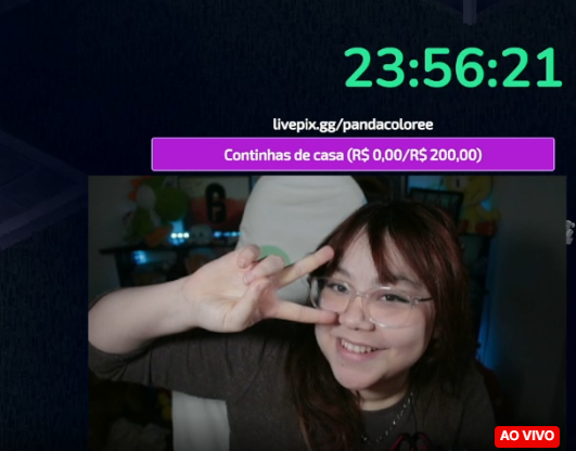 PandaColore's tweet photo. gnt do nada uma live de 24h vamo? 
Valeu Thor por ajudar na meta!!!!!!!
Obg todo mundo que passou e ajudou tambem!! 
5k de bits e subindoooo https://t.co/XhRjExAypH