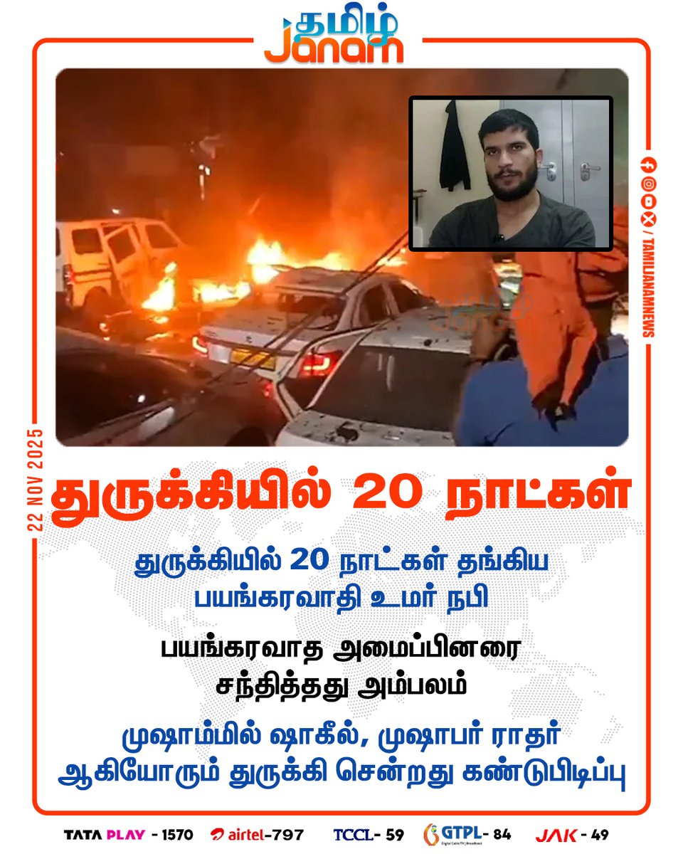 துருக்கியில் 20 நாட்கள்

#UmarNabi | #Delhi | #delhiblast | #redfort | #Turkey | #tamiljanam