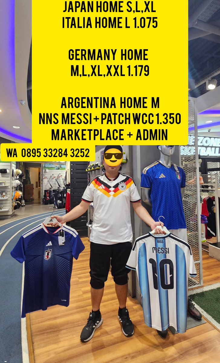 futebolre's tweet image. #forsale #1565 #Adidas #WC2026
#ARGENTINA Patch+NNS Messi M 1.350
#GERMANY M,L,XL,XXL 1.179
#ITALIA L 1.075
#JAPAN S,L,XL 1.075
Original BNIP
MP +admin
WA 0895 33284 3252
id.shp.ee/r4NyH7X
@Jerseyforum @indonesianjsy @RCJerseyOri @NangorianSports @TitipLawas @fajarrusalem