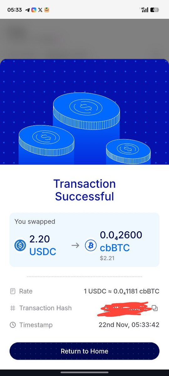 ZoNaveen's tweet image. Day 43 of SIP in cbBTC (BTC) , Using coins.me .

@coinsme_HQ @P2Pdotme

#SIP #coinsdotme #p2pdotme