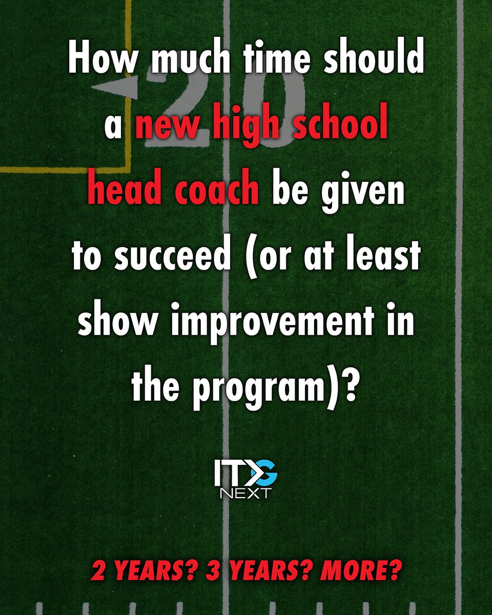 itgnext_georgia's tweet image. How long should a new high school football head coach get to turn a program around: two years, three, or more? 🏈😤

Georgia coaches sound off, and their answers might surprise you. Read the full breakdown here ⬇️
itgnext.com/how-much-time-…