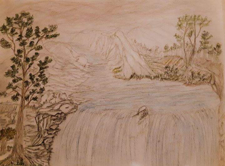 Phishman8's tweet photo. Art of the Day! "Happy Waterfall". Buy at: https://t.co/wUfsPSYRvX https://t.co/whQNGzAu4d