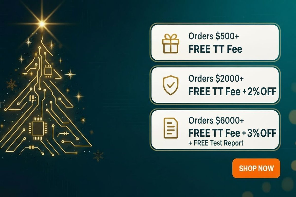 Power Up Your Savings this Christmas - Utmel's Exclusive Holiday Deals
📅 November 3 - 30, 2025 
➡️ utmel.com