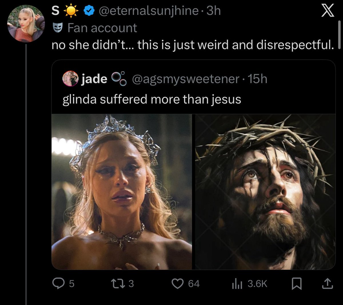 i live in such a bubble, i genuinely forgot people are jesus christ stans