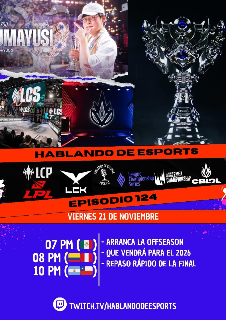 Despues de 2 semanas, se revivio del chupistream, y toco hablar de lo que paso con T1 y de la Off Season de cara a este 2026 lml

YA EN VIVOOOOOOO
LINK ABAJO