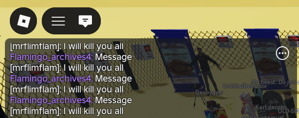 RobloxNoobifier's tweet image. BREAKING: Youtuber Flamingo has just threatened all of his fans in his very accurate recreation of Mr Beast Land