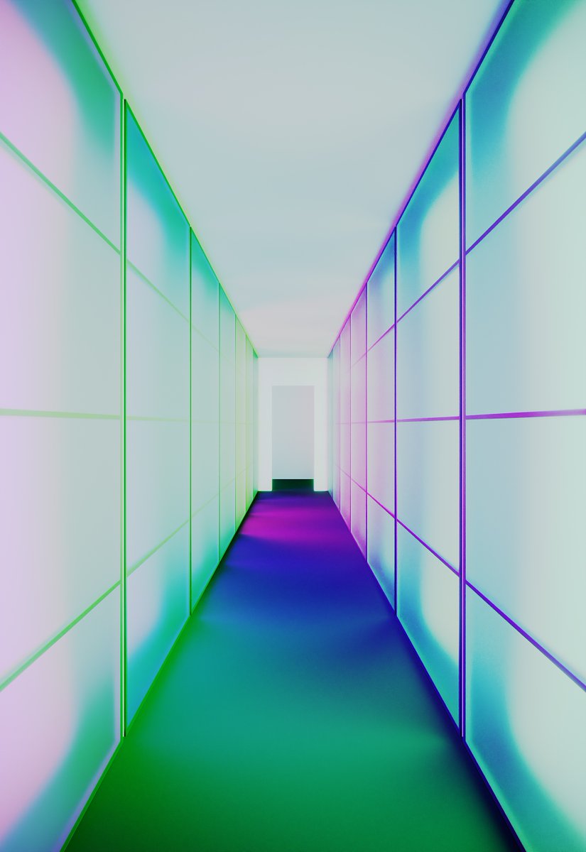 The Rays of God Hallway...

This project is an installation I’m currently developing. It consists of a corridor built from modular light boxes containing internal mirrors and frosted glass fronts. Each unit is illuminated by high-intensity, color-adjustable projectors.