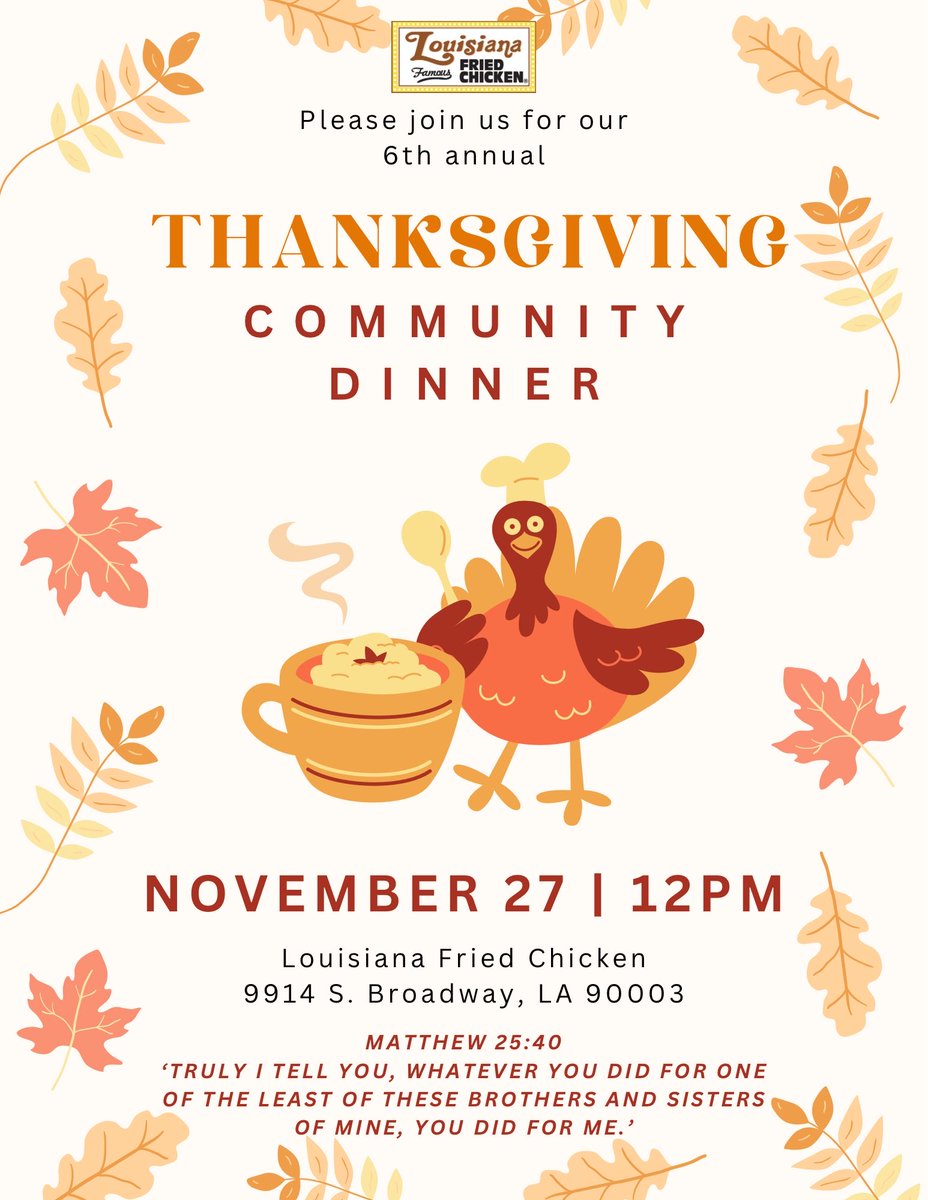 CTheCurator's tweet image. Since yall are seeing this, it’s a great time to remind you all that THIS THURSDAY 11/27 I am hosting our 6th annual FREE Thanksgiving community dinner at 12pm. Spread the word to anyone in need of a meal! 🧡🧡🧡