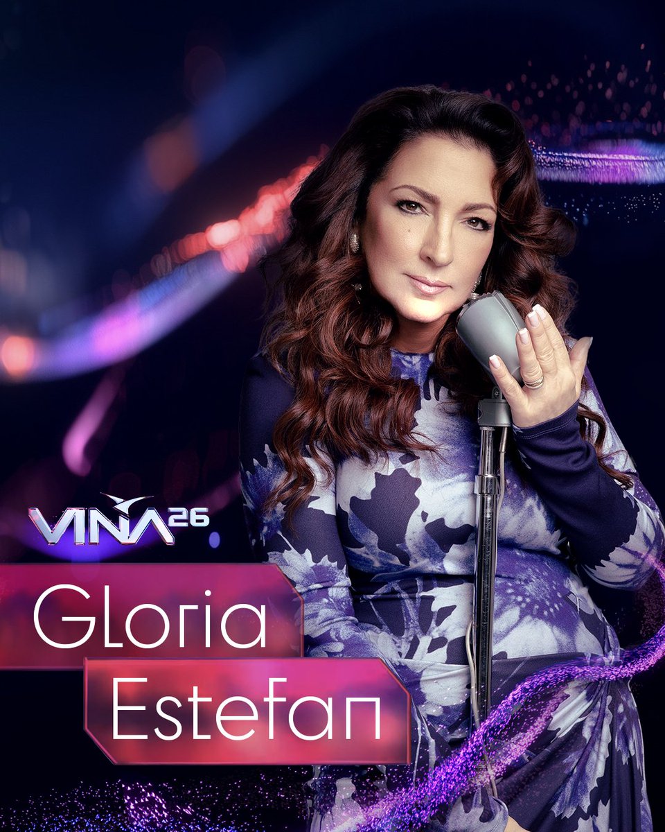 ¡Gloria Estefan en #Viña2026!

La Reina del Pop Latino, ganadora de múltiples premios y una de las artistas más influyentes del mundo, aterriza en Viña del Mar con todo su legado y magia. Con más de 100 millones de discos vendidos, 8 Grammys, y una carrera que rompió fronteras,