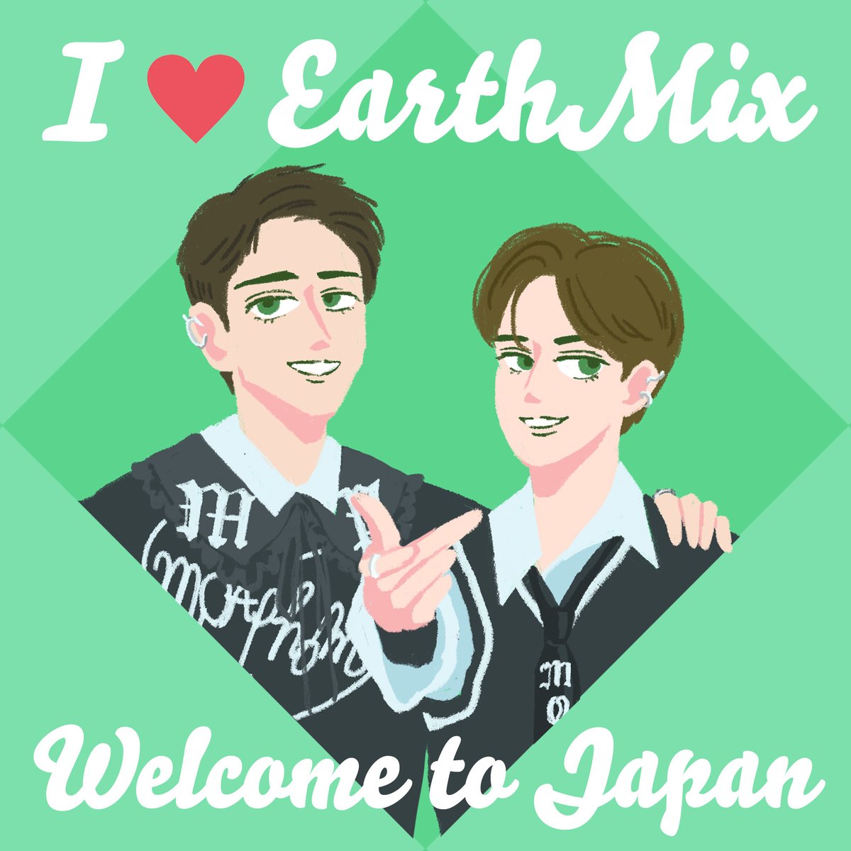 あすみくを好きになったおかげで絵を描くようになって毎日とても楽しいので、描きたくなるくらい可愛いあすみくにありがとう💌🎨

 #EarthMixisMyHappiness