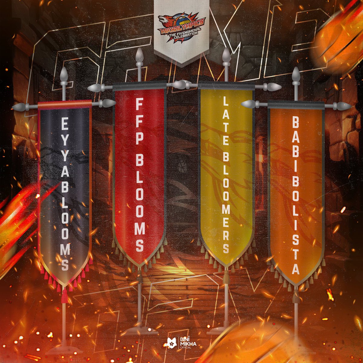 MIKHALYMPICS 2025

Today, the arena opens like a page we’ve all been waiting to write on, and eight banners rise with it. Each one carrying the quiet devotion of people who chose to show up not just for the games but for the heart that built this home.

Different colors,