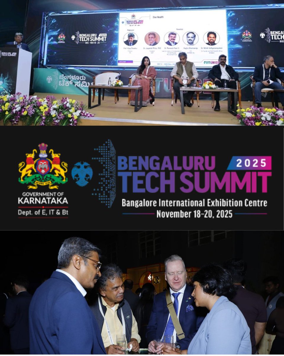 maneeshpaul's tweet image. I was pleased to be a panellist at the One Health session at the Bengaluru Tech Summit 2025 on 20th November.

The discussion reinforced a key message: Human health, animal health, and environmental systems are tightly connected and addressing them separately simply doesn’t work…