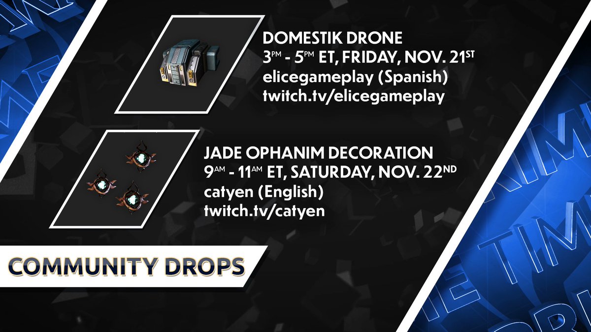 studiocyen's tweet image. This Saturday starting at 7:30 AM EST, my friends and I will be streaming our second community art jam, and we are also participating in this weekend&apos;s Community Drops. Come on by for drops and be entertained by our shenanigans #twitch #warframe