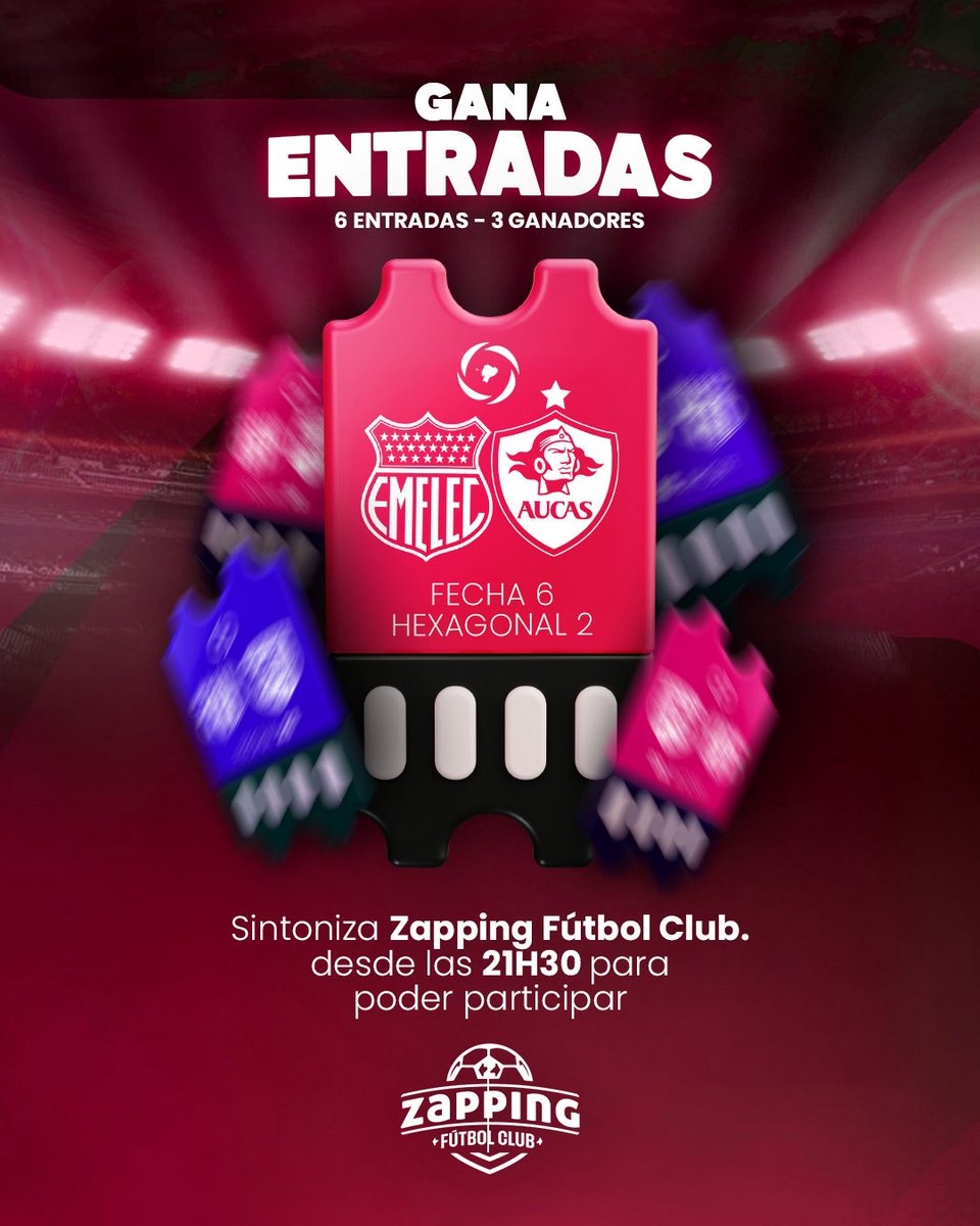 zapping_ecu's tweet image. ¿Quieres ir al Capwell o al Monumental? 🏟️

Conéctate a #ZappingFC a las 21:30 y participa por entradas para estos grandes partidos del fin de semana 🤩
