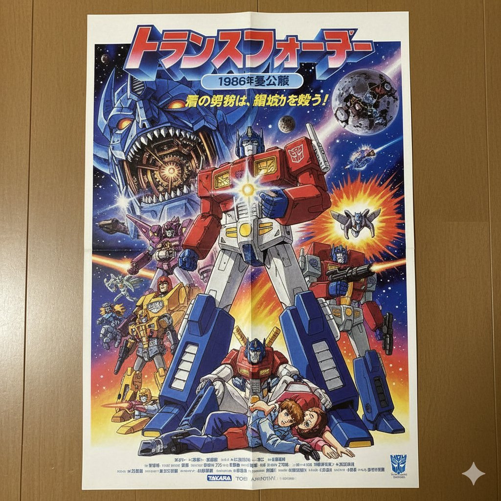 トランスフォーマー・ザ・ムービーの日本版ポスターを描いてもらいまし